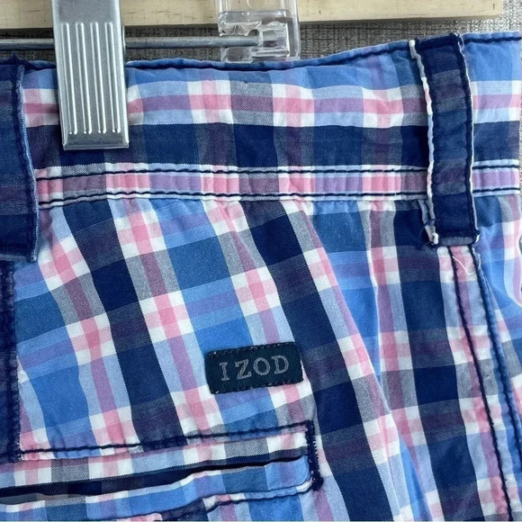 Izod Shorts plaid Mens Size 40 2983 - Picture 3 of 9